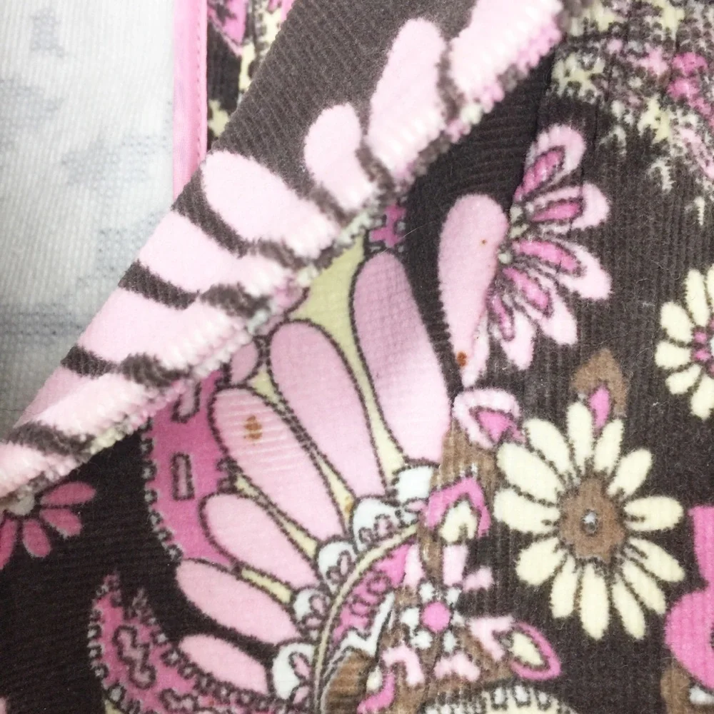 Vintage Retro Pink Floral Cord Blazer Jacket 12 - Picture 8 of 8